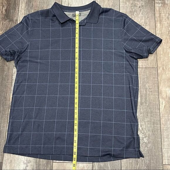 Van Heusen Navy Blue Checkered Polo Shirt Size XL - Picture 6 of 7